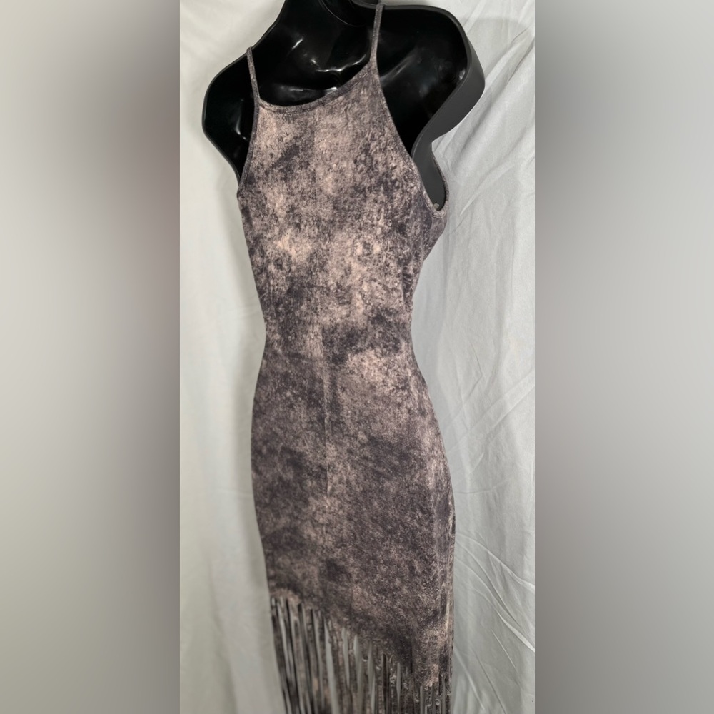 Privately privileged grey tiedye fringe dress - Picture 8 of 8